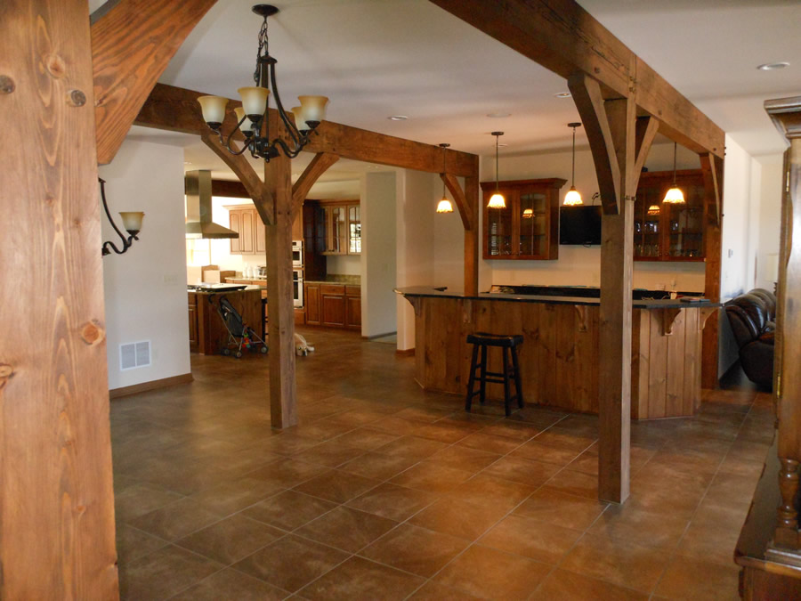 Custom kitchen and timber beams